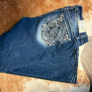 Miss me Blue Women's Boot Cut Jeans with Embroidery NWOT